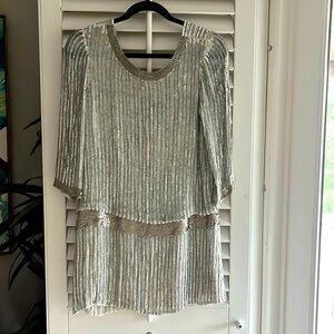 Gorgeous silver sequenced holiday dress